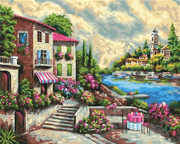Painting by Numbers kit Crafting Spark Sicily A082 19.69 x 15.75 in
