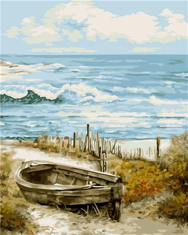 Painting by Numbers kit Crafting Spark Sandy Coast A148 19.69 x 15.75 in