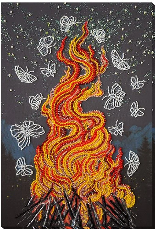Bead Embroidery Kit - Dancing around the campfire