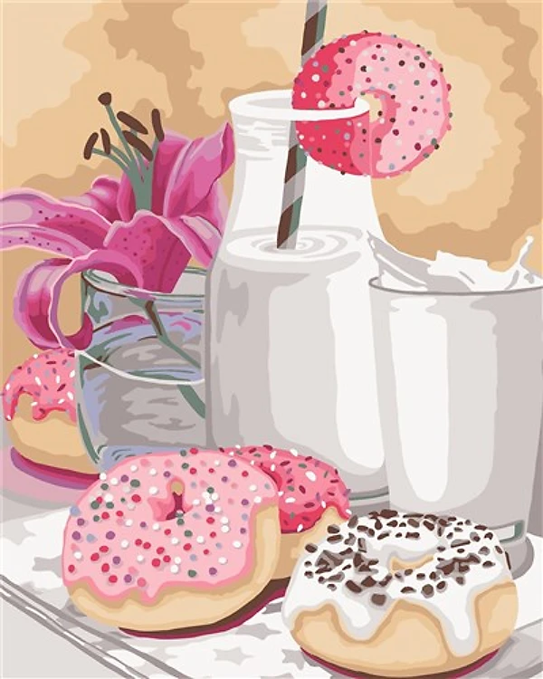 Painting by Numbers kit Crafting Spark Tasty Breakfast B056 19.69 x 15.75 in