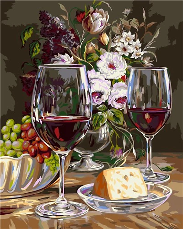 Painting by Numbers kit Crafting Spark Vintage Still Life B087 19.69 x 15.75 in