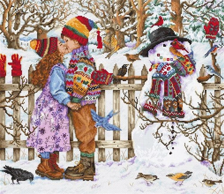 First Kiss B2389L Counted Cross-Stitch Kit