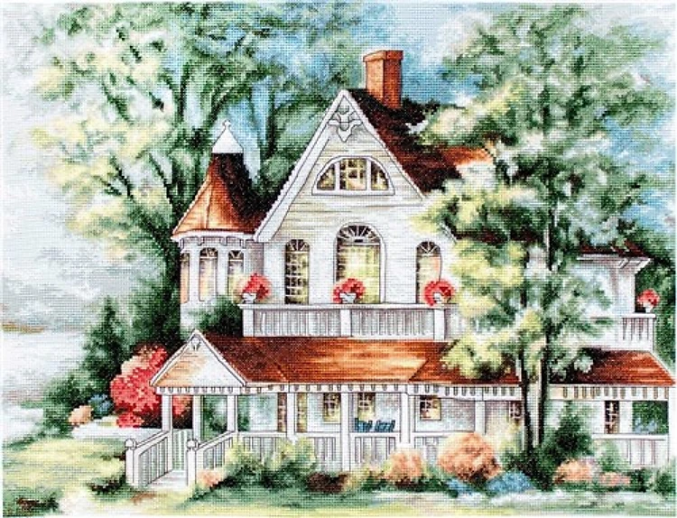 The Lake House BU4000L Counted Cross-Stitch Kit
