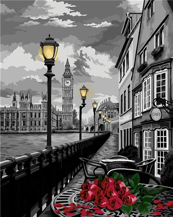 Painting by Numbers kit Crafting Spark Italian Romance C032 19.69 x 15.75 in
