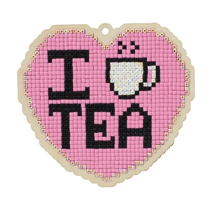 I Love Tea Diamond Painting On Plywood Kit