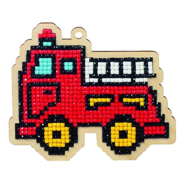 Fire Engine Diamond Painting Oon Plywood Kit