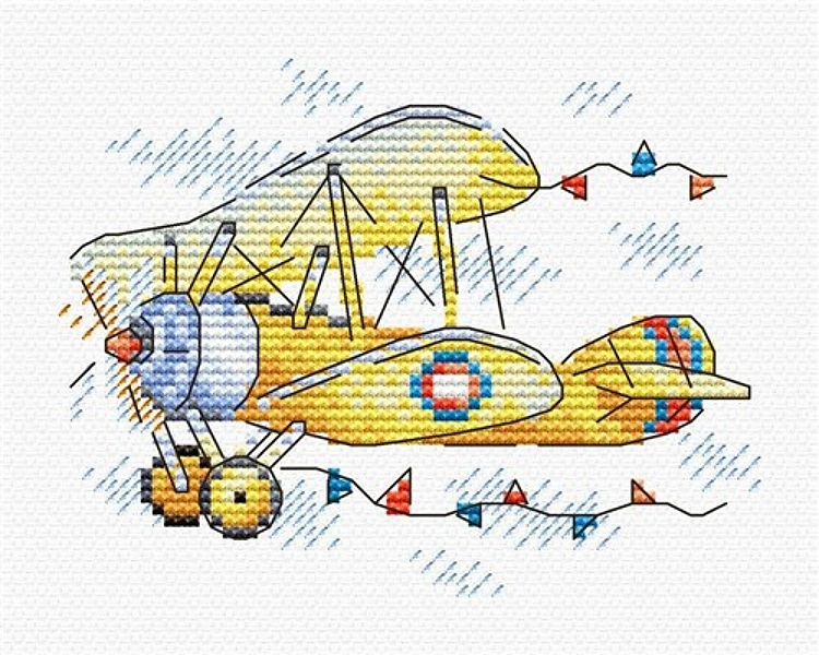 Plane Cross Stitch Kit