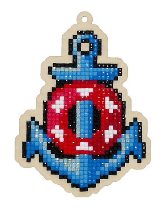 Anchor Diamond Painting on Plywood Kit