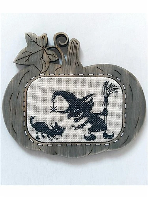 Pumpkin Cross Stitch Kit And Frame