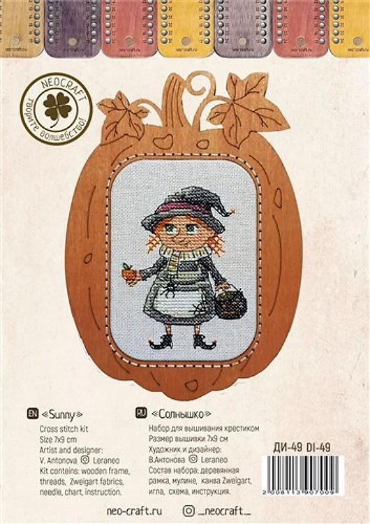 Witch Counted Cross Stitch Kit and Frame