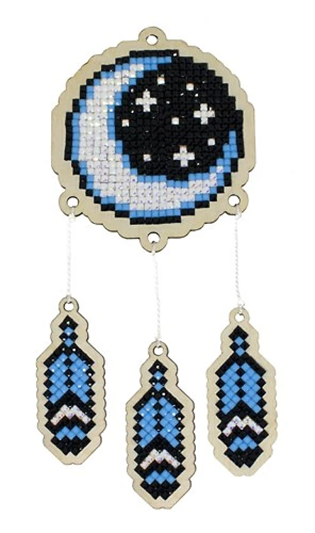 Dreamcatcher - Half Moon CSw408 Diamond Painting on Plywood Kit