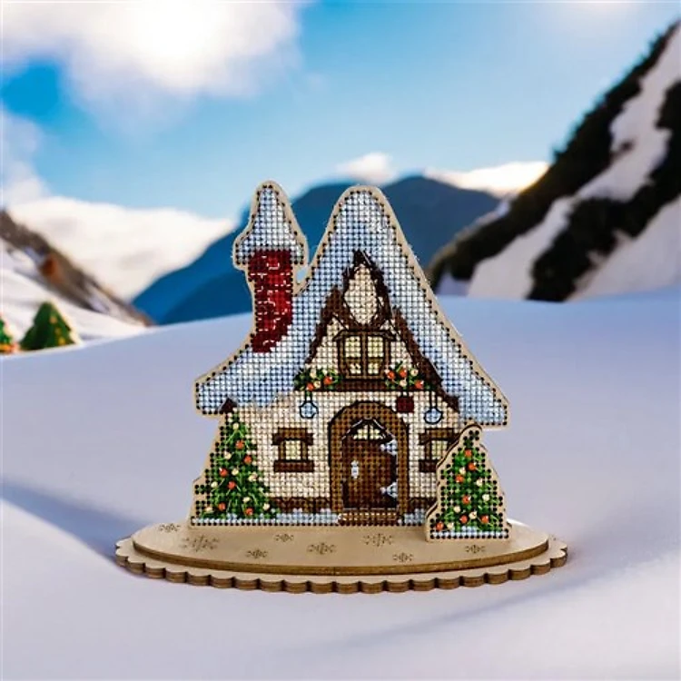 Cross-stitch kits on wood FLW-047