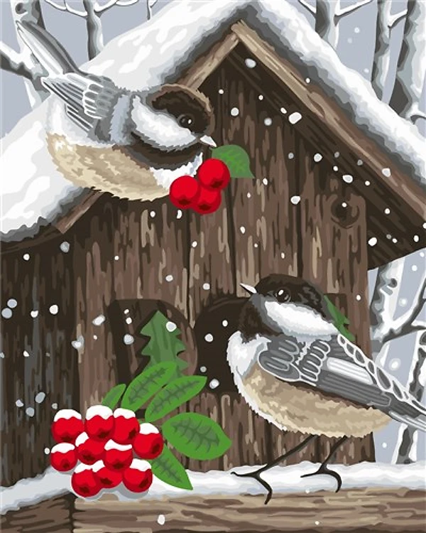 Painting by Numbers kit Crafting Spark Little Birds H057 19.69 x 15.75 in