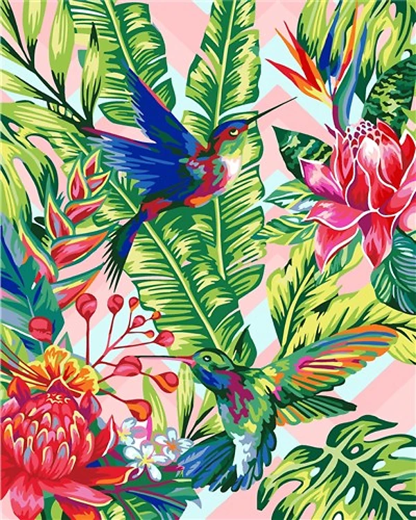 Painting by Numbers kit Crafting Spark Kolibri H068 19.69 x 15.75 in