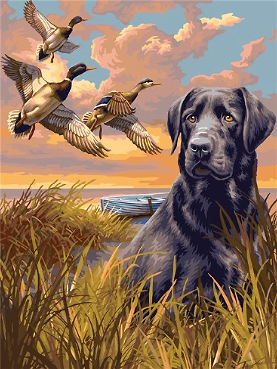 Painting by Numbers kit Crafting Spark Hunter H078 19.69 x 15.75 in