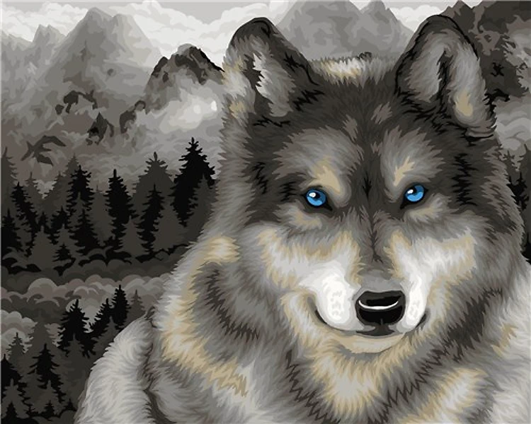 Painting by Numbers kit Crafting Spark Wolf H092 19.69 x 15.75 in