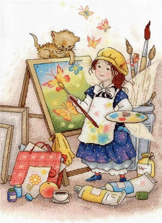 In the Studio HB-660 / SNV-660 Counted Cross Stitch Kit