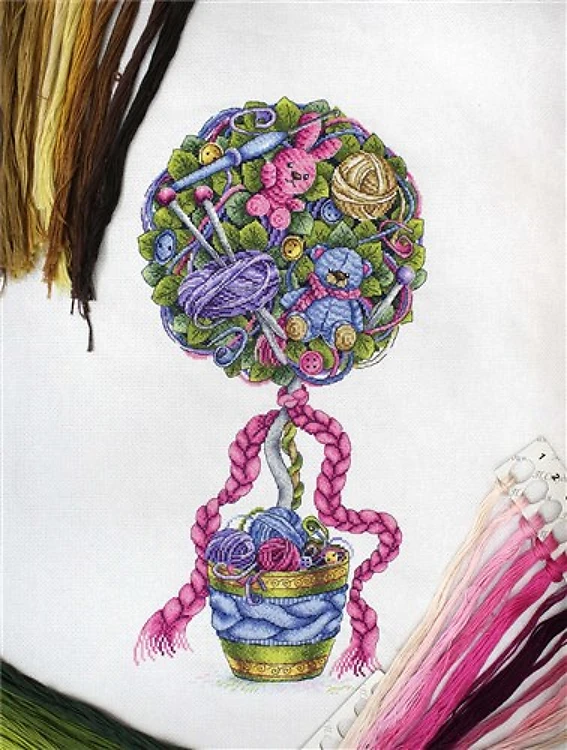 Cosiness Topiary HB-690 / SNV-690 Counted Cross Stitch Kit