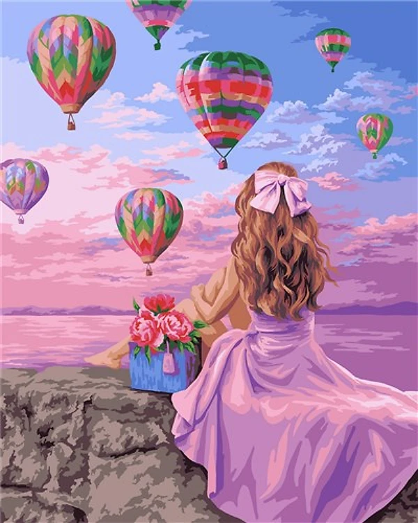 Painting by Numbers kit Crafting Spark Air Balloon Festival J052 19.69 x 15.75 in