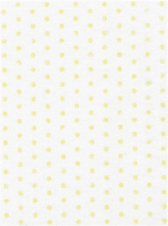 Designer Printed AIDA Canvas 14ct KD14-068 Yellow Polka Dots