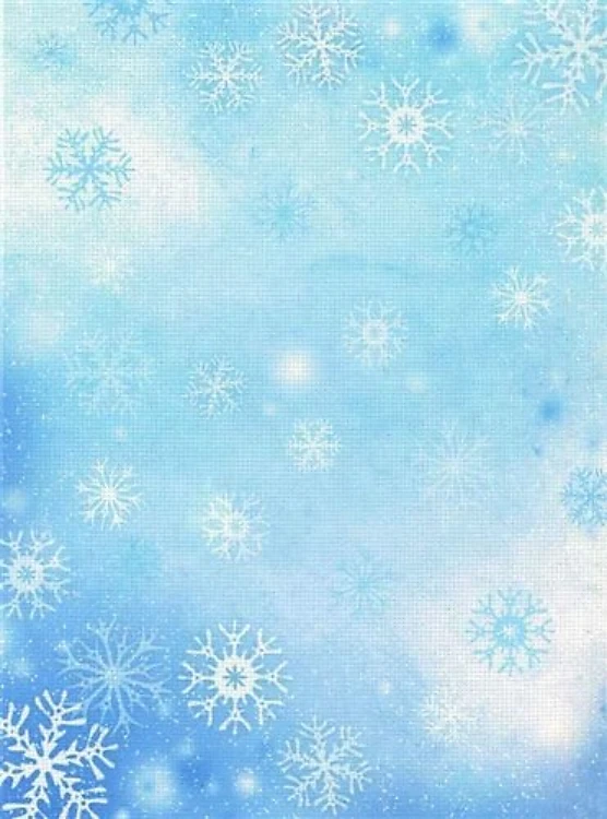 Designer Printed AIDA Canvas 14ct KD14-080 Blue Christmas Snowdrops