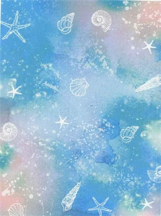 Designer Printed AIDA Canvas 14ct Underwater & Sea Stars