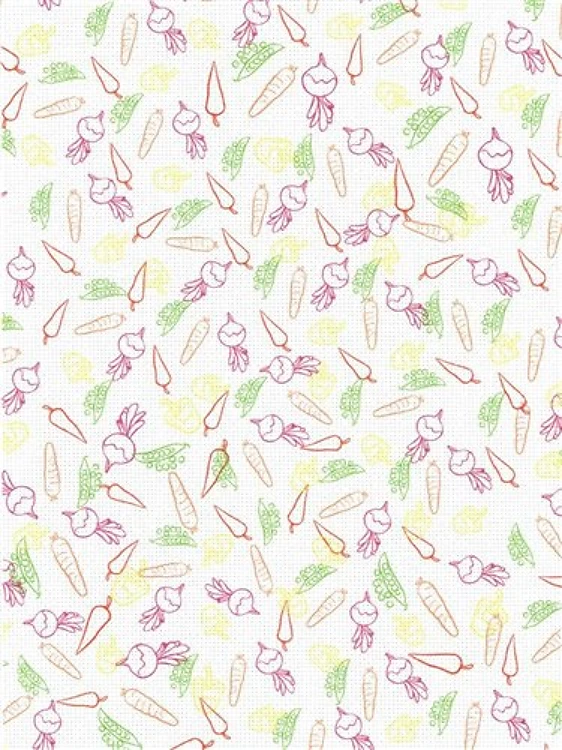 Designer Printed AIDA Canvas 14ct KD14-122 Garden Carrots