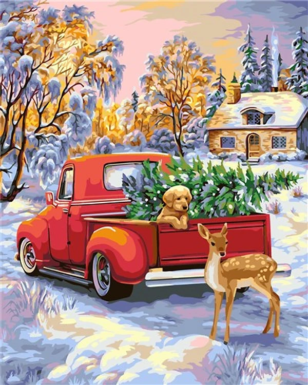 Painting by Numbers kit Crafting Spark Christmas Time L034 19.69 x 15.75 in