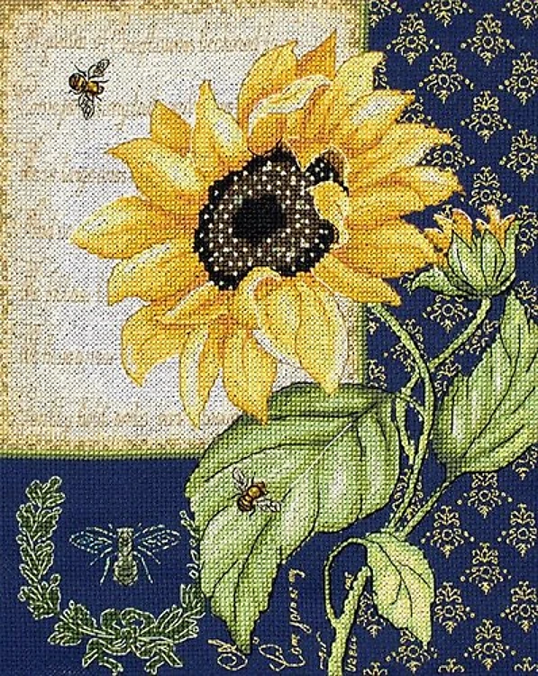 Counted Cross Stitch Kit Sunflower Melody Leti998