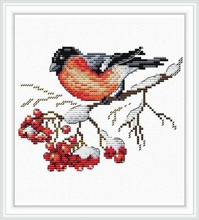 On the Snowing Branch M-056 / SM-056 Counted Cross Stitch Kit