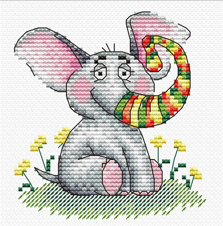 Elephant M-178 / SM-178 Counted Cross Stitch Kit