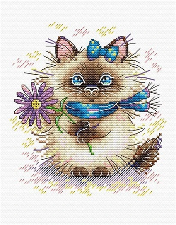 Cute Kitty M-357 / SM-357 Counted Cross Stitch Kit