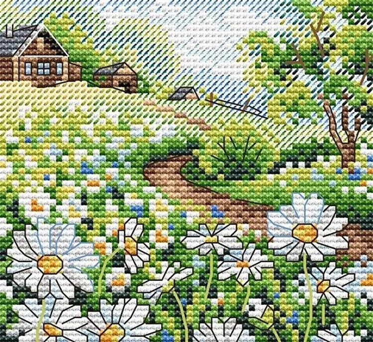 Summer Flowers M-562 / SM-562 Counted Cross Stitch Kit