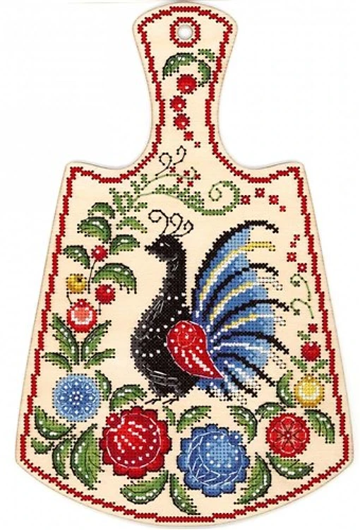 Painted Peacock O-008 Counted Cross Stitch Kit on Plywood
