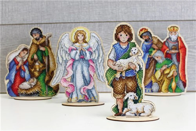 Shepherd O-028 Counted Cross Stitch Kit on Plywood