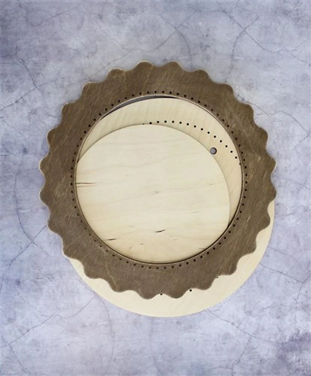 Round Frame Brown OP-246 made from Wood.