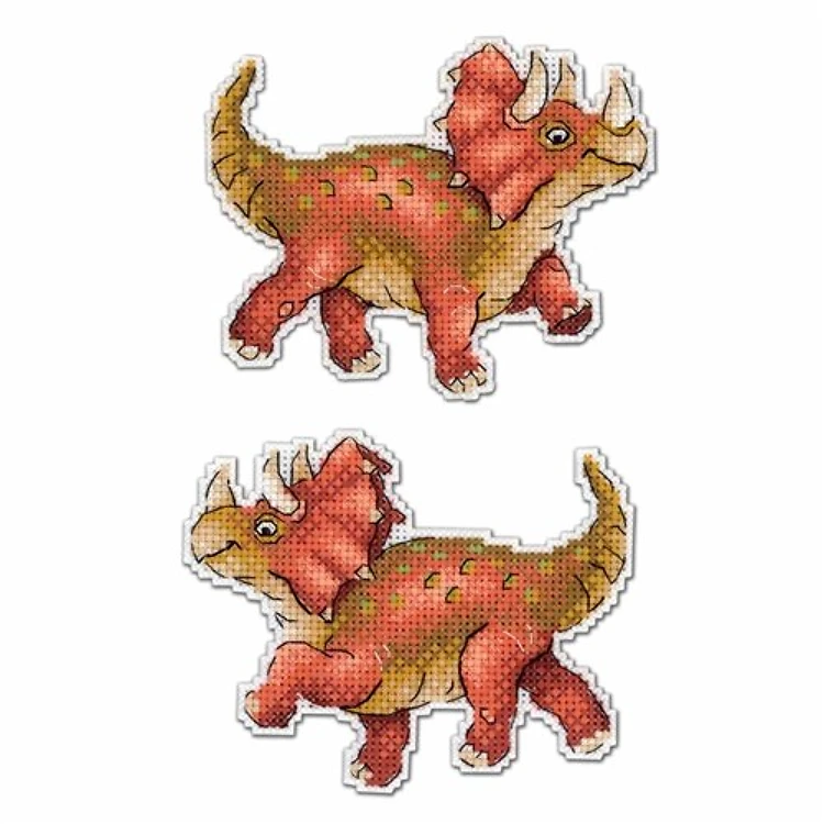 Triceratops P-269 / SR-269 Plastic Canvas Counted Cross Stitch Kit