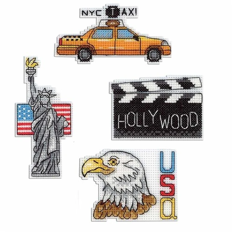 USA Magnets P-307 / SR-307 Plastic Canvas Counted Cross Stitch Kit