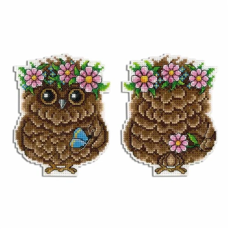 Owl P-344 / SR-344 Plastic Canvas Counted Cross Stitch Kit