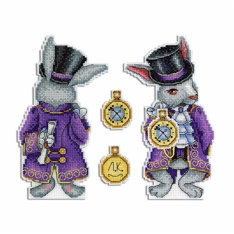Wonderful Rabbit P-347 / SR-347 Plastic Canvas Counted Cross Stitch Kit