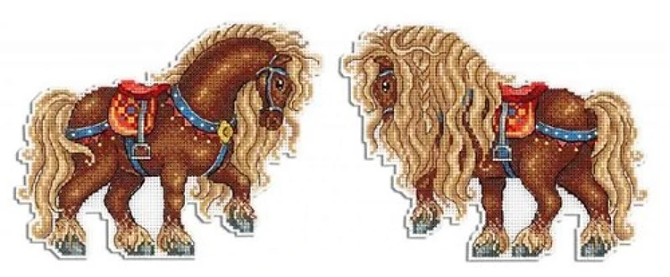Horse P-484 / SR-484 Plastic Canvas Counted Cross Stitch Kit