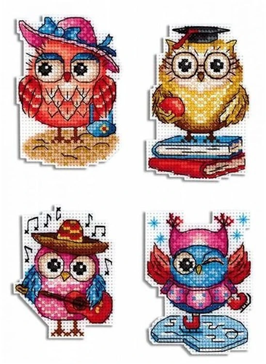 Owl Stories P-487 / SR-487 Plastic Canvas Counted Cross Stitch Kit