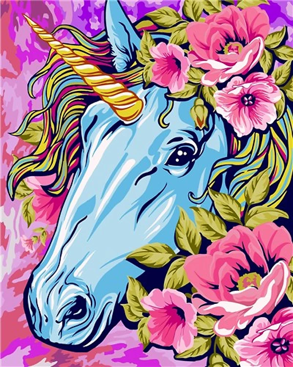 Painting by Numbers kit Crafting Spark Celebration Fairytale Unicorn R001 19.69 x 15.75 in