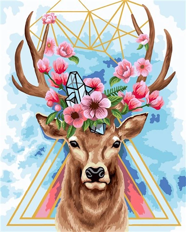 Painting by Numbers kit Crafting Spark Celebration Nature Geometry R023 19.69 x 15.75 in