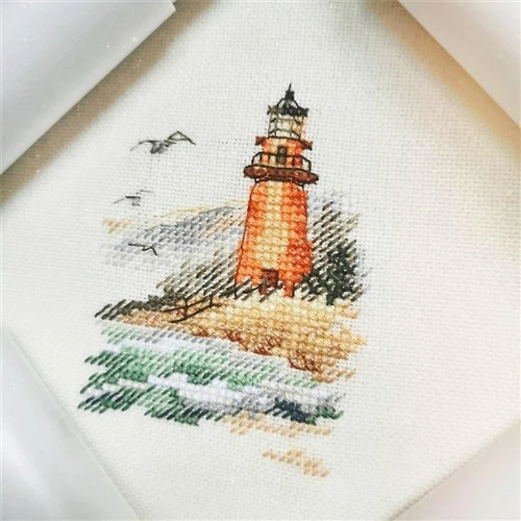 Cold Sea shore. Lighthouse 0-225 Counted Cross-Stitch Kit