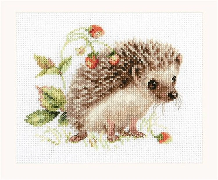 Hedgehog and Strawberries 0-227 Counted Cross-Stitch Kit