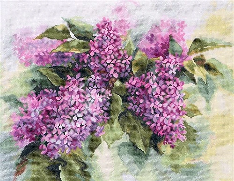Watercolor Lilac 2-45 Counted Cross-Stitch Kit