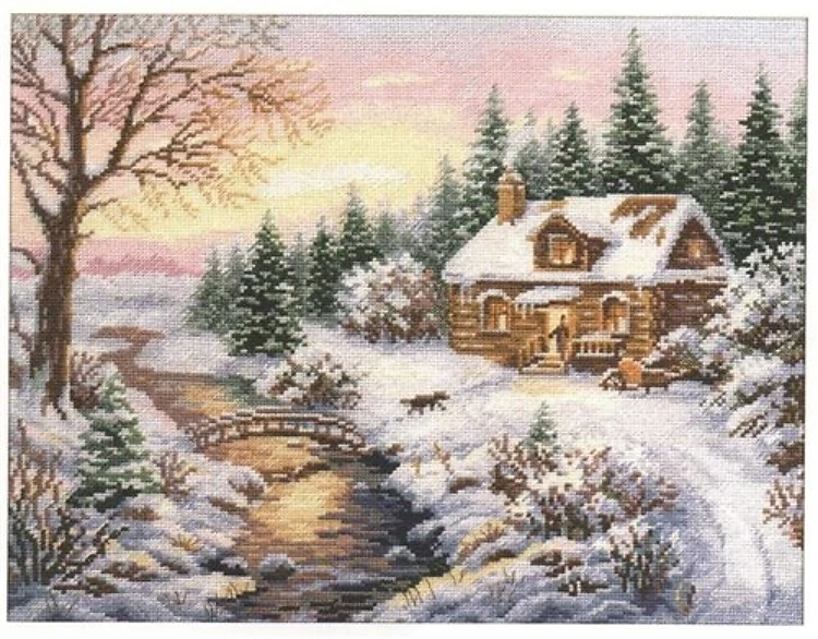 Winter. Towards evening 3-15 Counted Cross-Stitch Kit