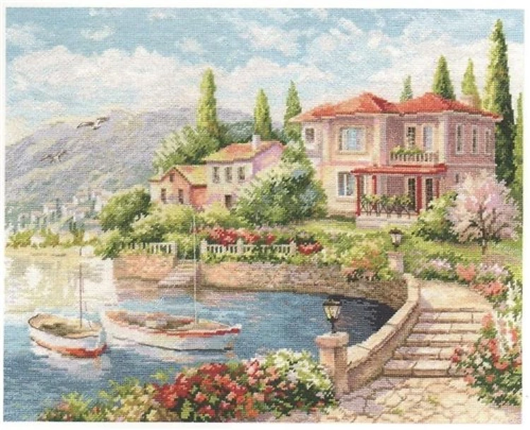 Morning on the Coast 3-16 Counted Cross-Stitch Kit