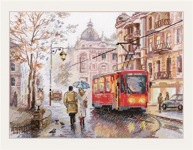 October in the City 3-29 Counted Cross-Stitch Kit